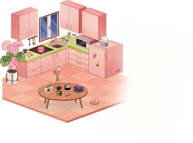 Открывается кухня! <br /> <br /> А значит ещё больше предметов доступно в игровом магазине и +1 мини-игра с интерактивным холодильником, знакомство с первыми ее <span>уровнями.</span>